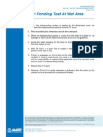 Method Statement Water Ponding Test at Wet Area