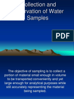 Collection and Preservation of Water Samples