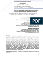 O Desenvolvimento Do Transtorno de Ansiedade Generalizado Na População No Enfrentamento Na Pandemia Da Covid-19