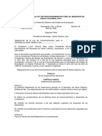 Reglamento de La Ley de Fraccionamientos para El Municipio de Santa Catarina (May 98)