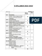 Physics Syllabus 2022