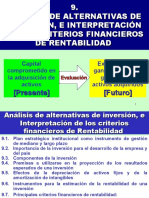 Análisis de Alternativas de Inversión, e Interpretación de Los Criterios Financieros de Rentabilidad