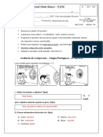 AVALIAÇÃO DE RECUPERAÇÃO 2022 - LÍNGUA PORTUGUESA - 6°ano - GABARITO2022