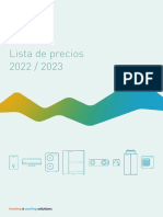 Tarifa de Precios Panasonic 2022-2023