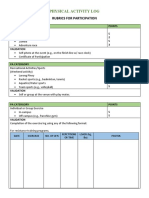 Physical Activity Log