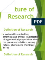 Nature of Research