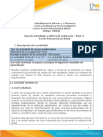 Guía de Actividades y Rúbrica de Evaluación - Paso 5 - Acción Psicosocial en Salud