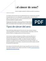 Qué Es El Cáncer de Seno