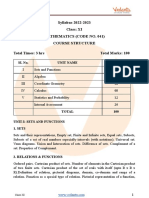 CBSE Syllabus For Class 11 Maths 2022-23 (Revised) PDF Download