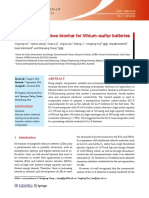 Microporous Bamboo Biochar For Lithium-Sulfur Batteries. Nano Research, 2015