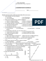 Sample Exam in Science With Tos