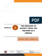 Module 4 The Demands of Society From The Teacher As A Person