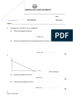 Straight Lines Worksheet 1