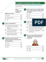 Living Things and Their Habitats - Quiz