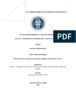 Informe. - Plan de Incentivos de La Municipalidad de Cutervo