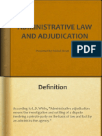 Public Ad (Lect 8) Administrative Law and Adjudication