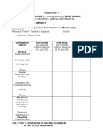 Ield Study 1: Observation of Teaching-Learning in Actual School Environment