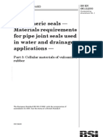 BS en 681-3-2000 Elastomeric Seals - Materials Requirements For Pipe Joint Seals Used in Water and Drainage Applications