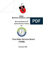 TWSB Dynamics User Training Material V1 1