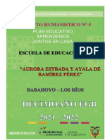 Proyecto Humanistico 5 Decimo 2021 2022