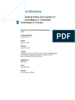 Addressing Risks and Impacts On Disadvantaged or Vulnerable Individual or Group - Bank Directive - WB 2021