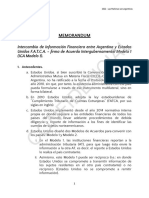 Acuerdo Con Estados Unidos para El Intercambio de Información Financiera