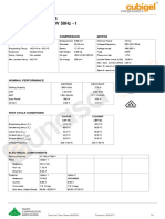 Technical Data Sheet ML90FB 220-240V 50Hz 1 R404A: Compressor Model Voltage Refrigerant