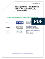 Honer Aquanties - Internal Electrical Works Technical Specifications