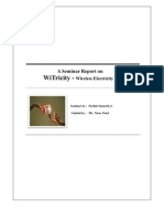 Witricity - Wireless Electricity - Wireless Energy Transfer - Seminar Report