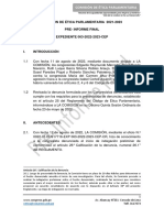 Agresión de María Del Carmen Alva A Isabel Cortez - Informe Comisión de Ética