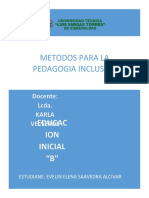 Metodos para La Pedagogia Inclusiva