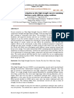 Experimental Investigation On Ultra High Strength Concrete Containing Mineral Admixtures Under Different Curing Conditions