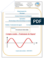 TP Traitement de Signal FSTH