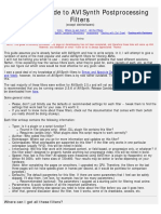 Scintilla Guide To Avisynth Postprocessing Filters