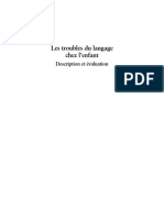 Les Troubles Du Langage Chez L'enfant, Description Et Evaluation