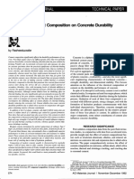 Influence of Cement Composition On Concrete Durability: Aci Materials Journal Technical Paper