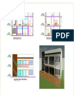 Plano Corte y Elevación - Arquitectura