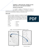 Mejoramiento y Ampliación Del Sistema de Agua Potable y Alcantarillado de La Localidad de Huambos