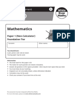 Year 10 Autumn Paper 1 Foundation A