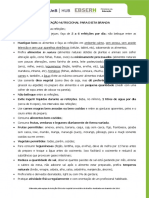 Orientação Nutricional para Dieta Branda