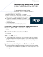 Cuestionario Primer Parcial Temas de Filosofía