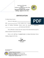 Cert of Enrollment