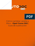 Cómo Cambiar - Aceite y Filtro - Opel Corsa S93 - Guía de Sustitución