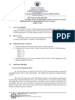 Minutes of The Meeting - Students Orientation Relative To The Simulation Activity On The Preparation of Progressive F2F Classes