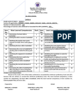 QUARTER - 2 - MAPEH 8 - Most Least Learned Competencies