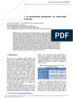 The Key Attributes of Processing Parameters On Semi-Solid Metal Casting An Overview