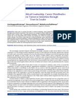 The Effect of Ethical Leadership, Career Distributive Justice On Turnover Intention Through Trust in Leader