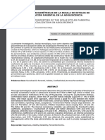 Psychometric Properties of The Scale Styles Parental Socialization in Adolescence