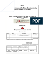 Method of Statement For VD FLOORING