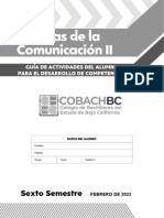 Ciencias de La Comunicación Ii - 2022-1